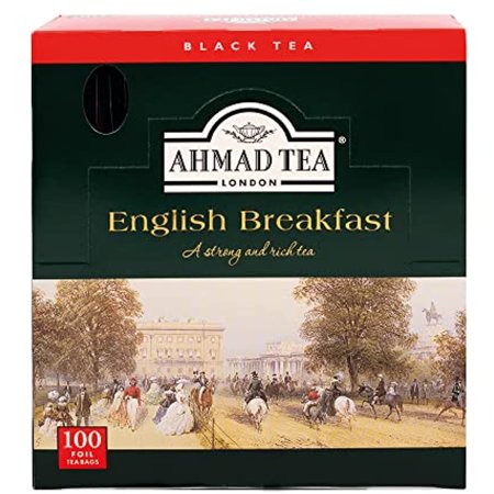 Ahmad Tea English Breakfast Teabags In Foil Bag For Freshness, 100 Count