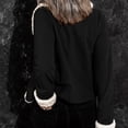 thumbnail image 4 of jsaierl Women Fashion Solid Long Sleeve Thick Plush Cardigan Coat Tops Blouse, 4 of 5