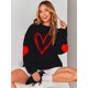 thumbnail image 2 of Sudadera KVADN de manga larga con estampado de corazones de San Valentín para mujer, 2 of 6
