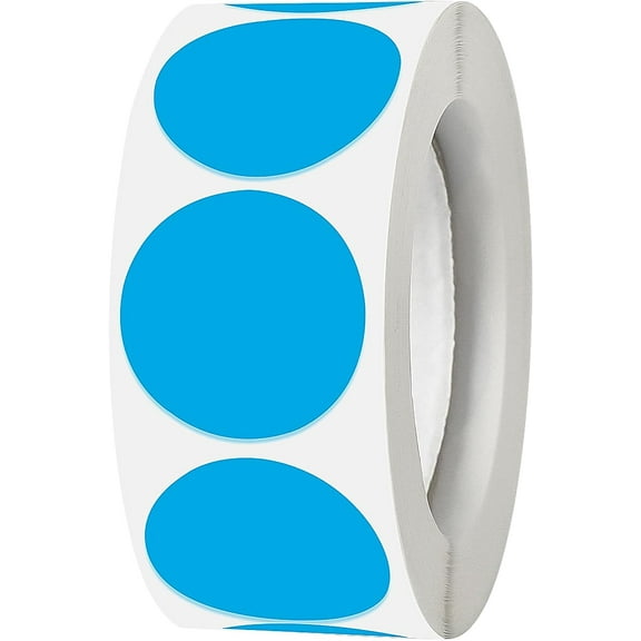 500 Pcs 1” Round Color Coding Labels Circle Dot Stickers for Coloring Marking Organizing (Blue)