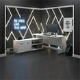 thumbnail image 1 of Pemberly Row Bureau de Jeu en L 72 Pouces l avec Rangement, Blanc - Bois d'Ingénierie, 1 of 9