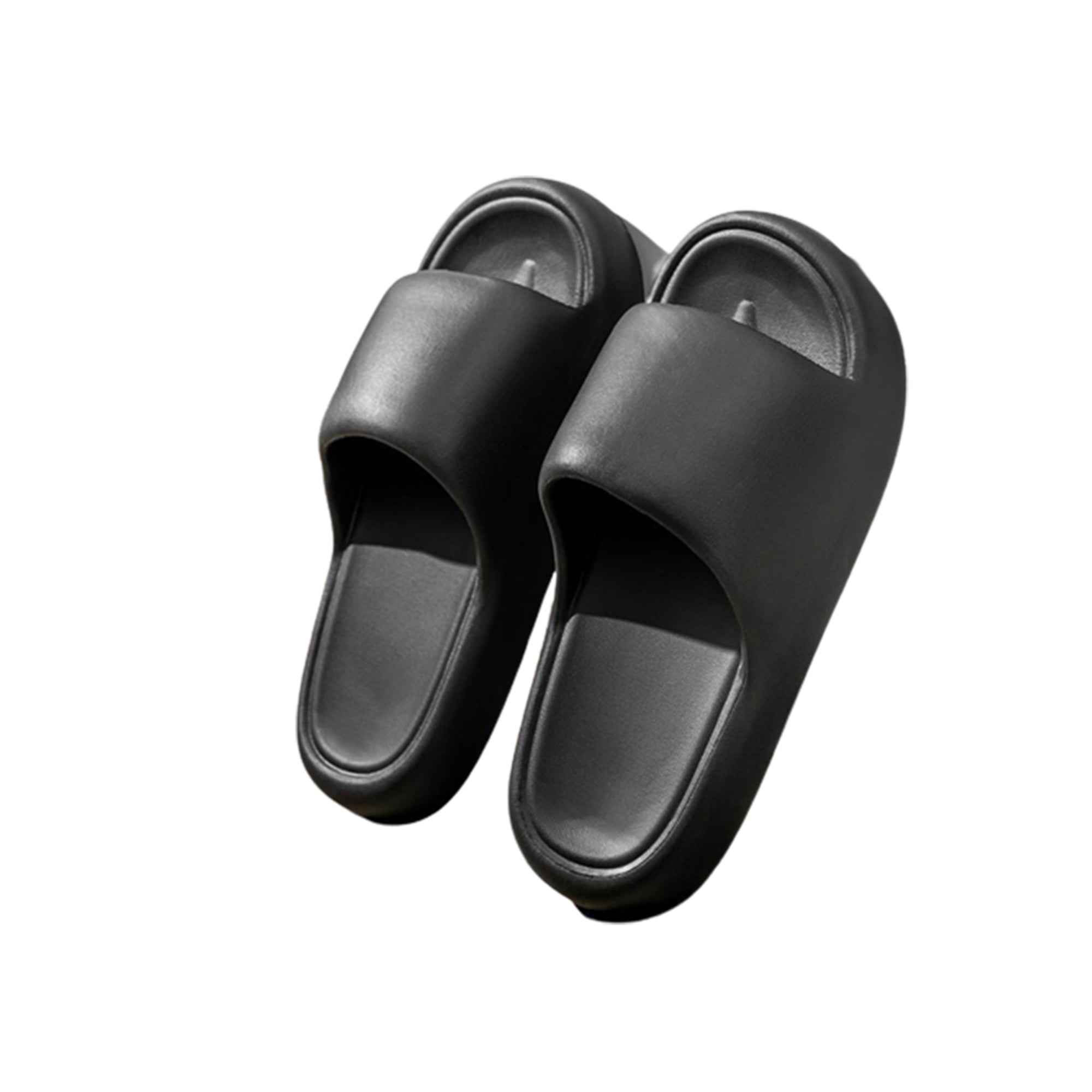 Woobling Men Slides Beach Platform Sandal Slip On Slide Sandals Comfort Casual Shoes Unisex Lightweight Non slip Footbeds Black 5 5.5 Walmart