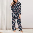 thumbnail image 2 of Fotbe Sailboat And Wave Pattern Long Sleeve Pajama Set for Women,Sleepwear Set,2-piece Loungewear Set,Soft PJs Comfy Nightwear with Pockets -X-Large, 2 of 7