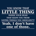 thumbnail image 2 of Little Thing Inside Your Head - Sarcastic Humor T Shirt - 2X-Large - Navy, 2 of 5