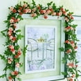 thumbnail image 4 of ODOMY Artificial Rose Vine Silk Flower Garland Hanging Vines Home Outdoor Wedding Arch Garden Wall Decor, 4 of 11