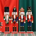 thumbnail image 2 of ZHaobin 1Pcs 30cm Wooden Nutcracker Puppet Soldier Decoration Painted Vintage Design Christmas Elements Ornament Home Tabletop Decora (A4), 2 of 7