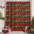 thumbnail image 3 of Green Pine Cones Shower Curtain, Christmas Winter Red Buffalo Plaid Waterproof Fabric Shower Curtains with 12 Hooks, Bathroom Curtain Set for Bathroom Accessories Decor, 66 x 72 Inches, 3 of 9