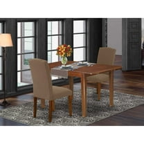 East West Furniture Dining Room Set Mahogany, MLEN3-MAH-18