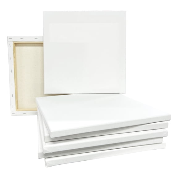 7 Count 12â€ x 12â€Â Super Value Canvas by Artist's Loft Necessities - Acid Free Cotton Canvas for Paint - Acrylic - & Oils - 1 Pack