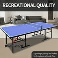 thumbnail image 2 of 8ft Table Tennis Table with Wheels-Foldable Ping Pong Kit Includes Net,2 Paddles & 3 Balls for Game Rooms & Home, 2 of 7