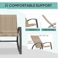thumbnail image 4 of 2-Piece Khaki Rattan Rocking Chair Set - Outdoor Patio Rockers with High Back & Armrests for Garden, Deck & Porch - Weather-Resistant Design (40.2" x 24" x 38.6"), 4 of 7