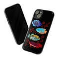 thumbnail image 3 of Colorful Fish Art Phone Case, Vibrant Aquarium Sea Life Design on Black Background, Protective iPhone Cover Fits iPhone 16 15 14 13 12 11 Pro Max Mini, 3 of 6