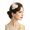 Beige, variant on Hair Clip Peacock with Rhinestones, 1920s Peacock Flapper Fascinator, Size Fits