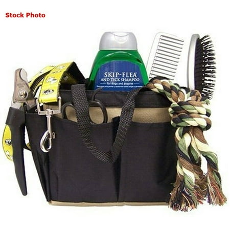 Allary Pet Care Tote Bag for Grooming Dogs & Cats Care Supplies  Black/Brown