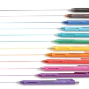 Pen+Gear Medium Point 0.7mm Retractable Gel Pens, Assorted Ink, 12 Count