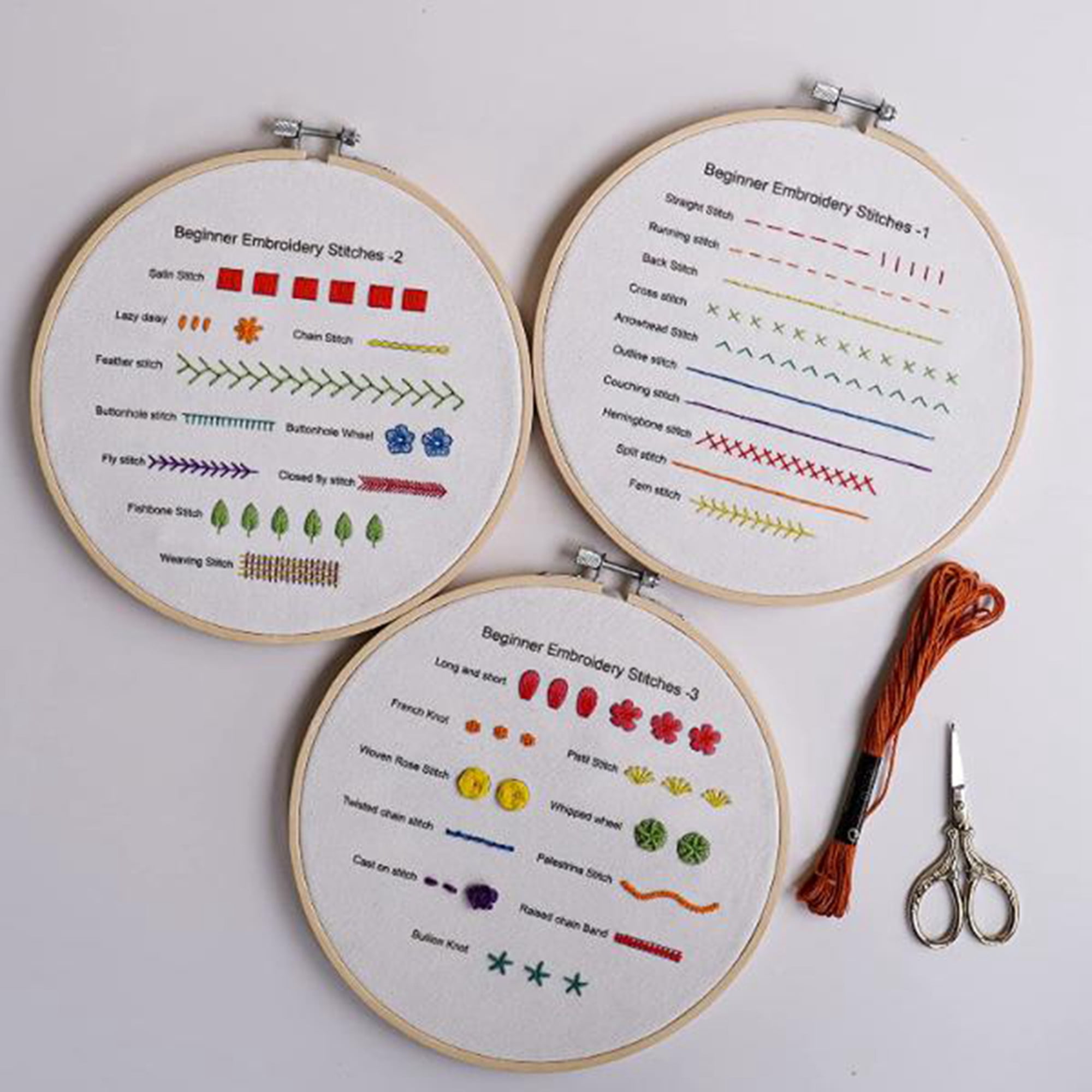Buy 4 Set Embroidery Stitches Practice Kit, Needlepoint kits for Beginners  with Embroidery Pattern, Beginner Embroidery Kit, Crewel Embroidery Kits  for Adults, Hand Embroidery Kit, Embroidery Kit for Kids Online at  desertcartPortugal
