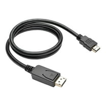 Tripp Lite DisplayPort 1.2 to HD Adapter Cable, DP with Latches to HDMI (M/M), UHD 4K x 2K/1080p, 3 ft. (P582-003-V2)