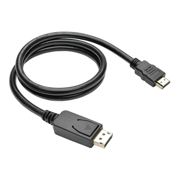 Tripp Lite DisplayPort 1.2 to HD Adapter Cable, DP with Latches to HDMI (M/M), UHD 4K x 2K/1080p, 3 ft. (P582-003-V2)