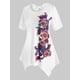 thumbnail image 1 of Talla grande Impresión floral con cordones de cordones. Rosegal Camisetas tallas grandes, 1 of 5