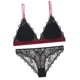 thumbnail image 5 of Traje de baño de dos piezas con sujetador y conjunto de bikini, copa triangular, color negro L, 5 of 9