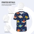 thumbnail image 5 of Fotbe Planets and Stars Baseball Jersey Shirt for Men and Women, Casual Short Sleeves Button Down T-Shirt-4X-Large, 5 of 9