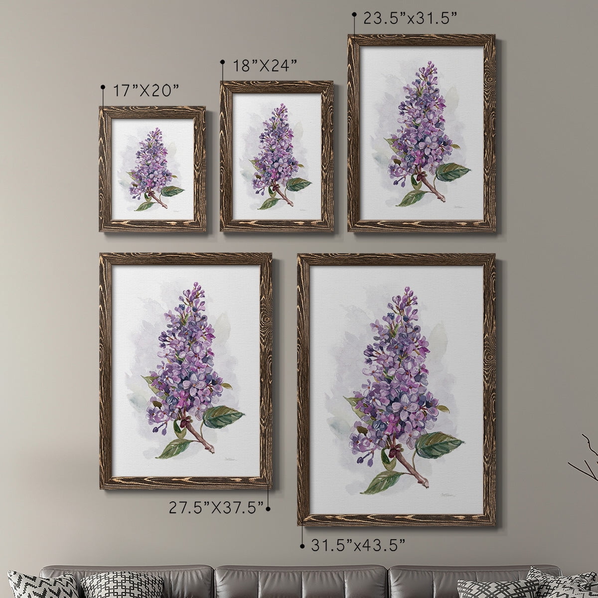 Awash in Lilac I - Premium Framed Canvas 2 Piece Set - Ready to Hang