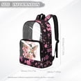 thumbnail image 7 of COEQINE Clear Backpack for School Multi-Pocket Bookbag PVC Polyester See Through Book Bag with Padded Shoulder Straps, Heavy Duty Work Bag Transparent Daypack, Hummingbird Cherry Blossom, 7 of 7