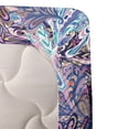 thumbnail image 3 of Ambesonne Fashion Fitted & Flat Sheet with Sham 3 Pcs Set, Colorful Swirls Psychedelic, Twin XL, Sea Blue Soft Pink, 3 of 4