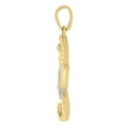 thumbnail image 3 of 10K Yellow Gold Round CZ Women's 0.95" Ocean Life Fish Charm Sea Horse Pendant, 3 of 3