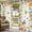 Yellow Light Purple, variant on Outdoor Curtains for Patio Waterproof, Spring Floral Outdoor Privacy Panels Grommet, Hydrangea Sunflowers Butterflies Watercolor Blackout Outside Curtains for Porch/Cabana 54"x108", 2 Panels