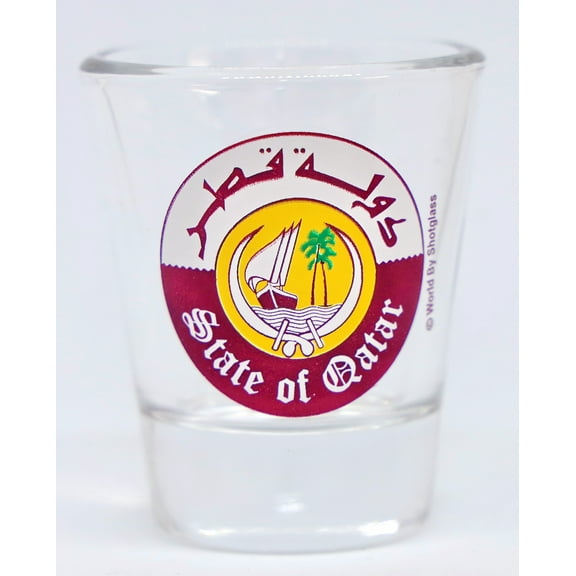 Qatar Coat Of Arms Shot Glass