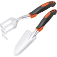 thumbnail image 1 of 2 Piece Heavy Duty Aluminum Alloy Garden Tool Set Hand Trowel 3 Claw Rake Cultivator, 1 of 7