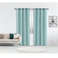 thumbnail image 3 of Safdie & Co. Curtain 96L Jacquard Amberly Aqua, 3 of 4