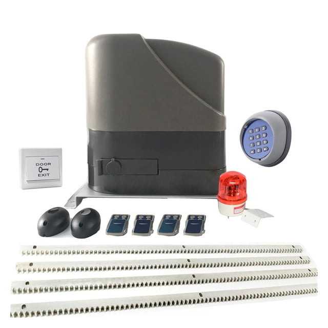 Security Kit DC 12V 800KG Sliding Electric Gate Opener Automatic Motor With 4 Meter Steel Racks ,Ultra-Quiet Operation