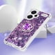 thumbnail image 4 of Funda para Xiaomi Redmi Note 13 Pro Plus 5G con Brillo Líquido Flotante, Purpurina, Parachoques y Anillo Giratorio Soporte, 4 of 5
