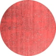 thumbnail image 1 of Ahgly Company Indoor Round Oriental Red Industrial Area Rugs, 7' Round, 1 of 4
