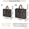 thumbnail image 2 of FORMRS Womens Corduroy Tote Bag Crossbody Shoulder Handbag with Pocket, Dark Gothic Floral, 2 of 7