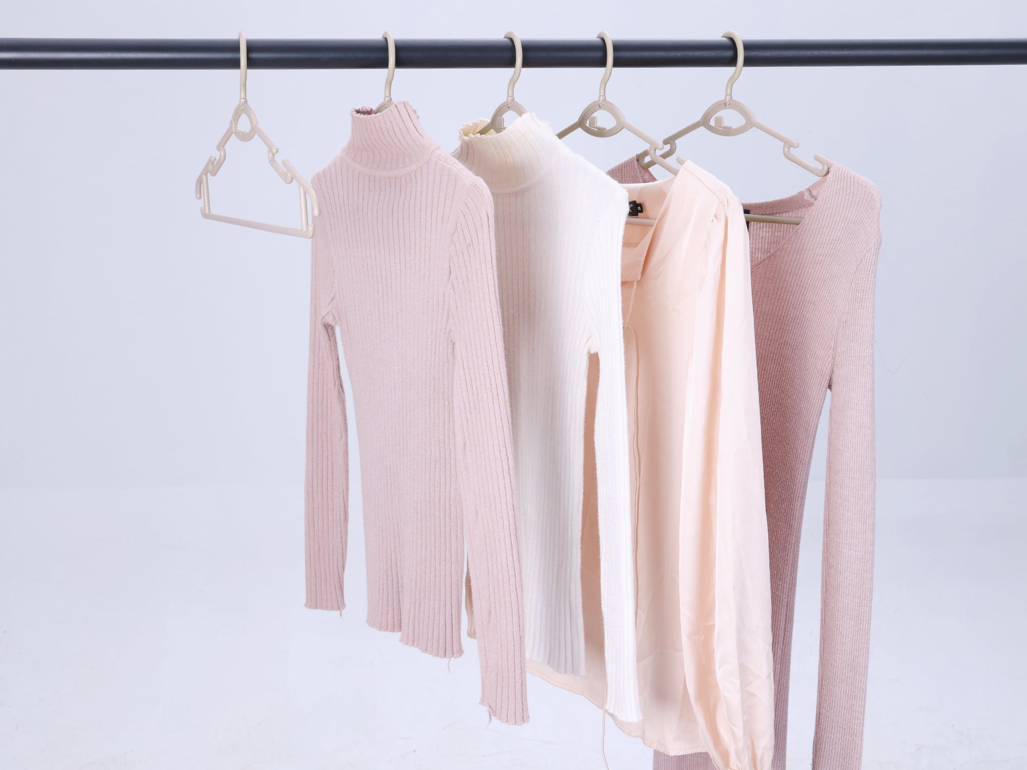Unique Bargains Plastic Non-Slip Hangers Space Saving Clothes Hangers 30 Packs Khaki