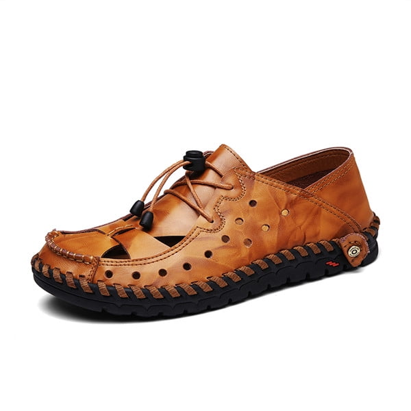 Hand stitching leather sandals best sale