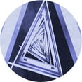 thumbnail image 1 of Ahgly Company Machine Washable Indoor Round Transitional Blue Area Rugs, 8' Round, 1 of 7