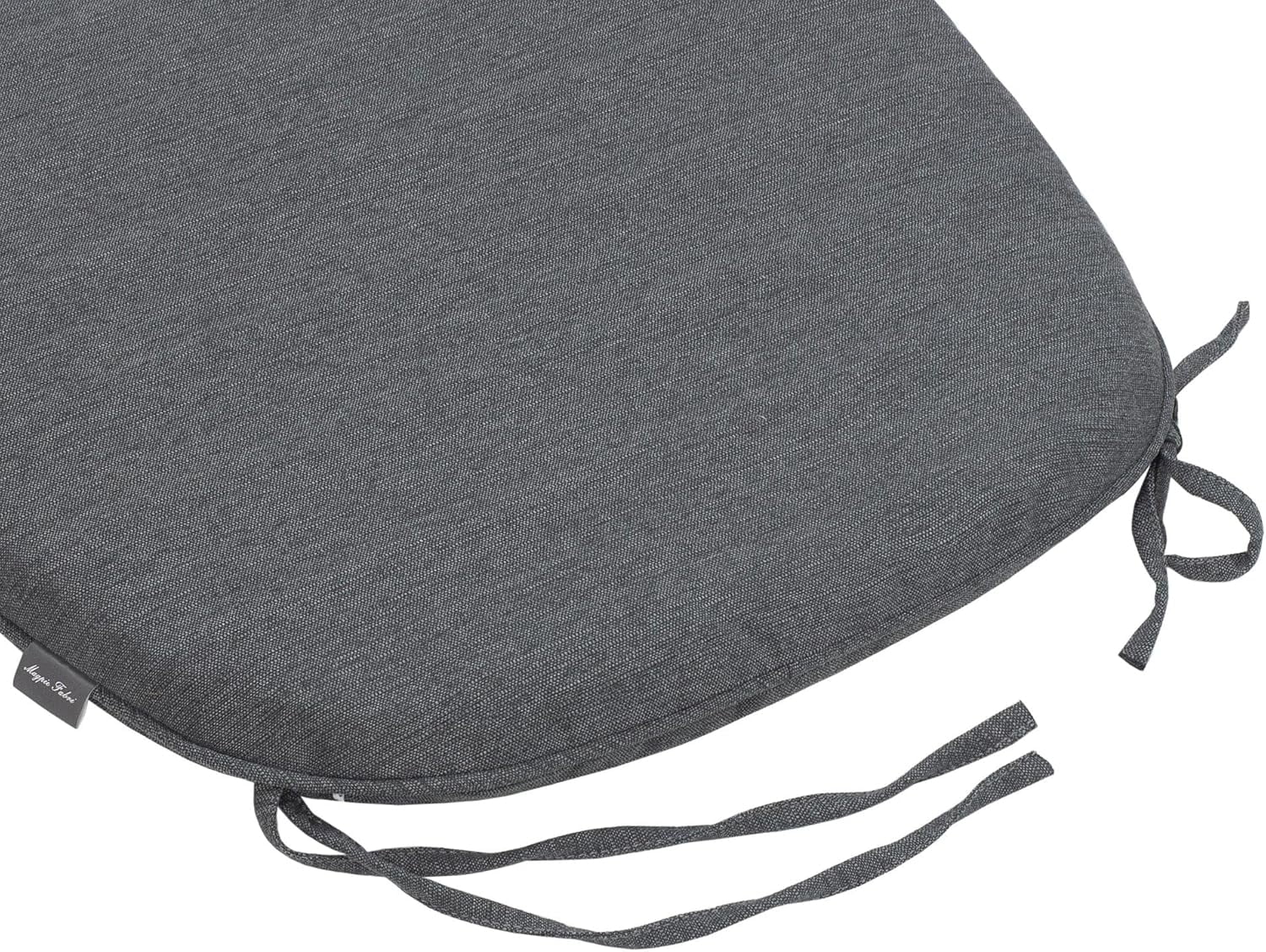 17x16 Inch U-Shape Chair Cushions with Ties 2 Pack Outdoor Indoor Waterproof All Weather Seat Pads Decoration for  Garden Dining Office Dark Gray