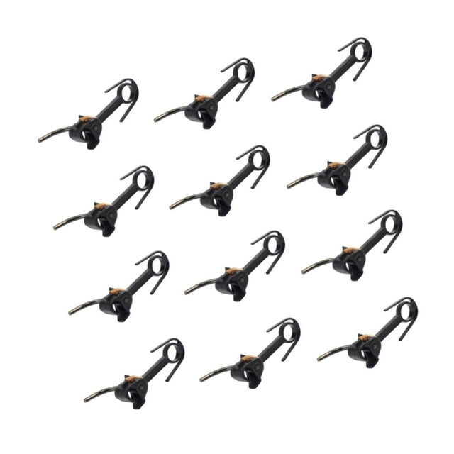 Ruiboury 12 Pieces Train Coupler Professional Train Hook for Model Train DIY Modified black black Length 2cm