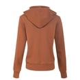 thumbnail image 4 of MixMatchy Women's Solid Basic Long Sleeve Zip Up Fleece Jacket, 4 of 5