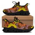 thumbnail image 1 of Zapatos con estampado de girasol amarillo para mujer, zapatillas deportivas de malla ligera, zapatos de plataforma, 1 of 6