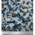 thumbnail image 1 of Soimoi Satin Silk Fabric Two Tone With Grey Camouflage Print Fabric by Yard 42 Inch Wide, 1 of 1