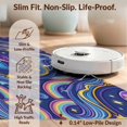 thumbnail image 6 of Design&I 6'x9' Washable Area Rug Purple Kawaii Ocean Wave Border Mermaid Starfish Motif Balanced for Living Room, Family Indoor, Oversized Skid-Resistant, 6 of 7