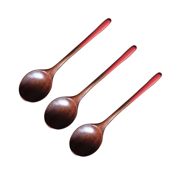 NIAIZEK Set of 3 Soup Spoons with Ergonomic Handles, Kitchen Utensils for Everyday Use