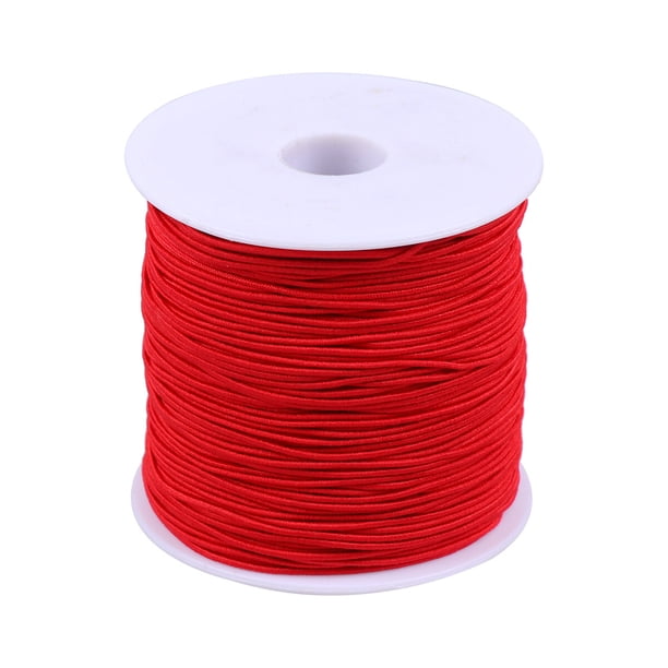 100M en 1 rollo de cuerda elástica roja accesorios de joyería de bricolaje hebras hechas a mano cuerda de cuentas resistentes al desgaste para joyería DIY