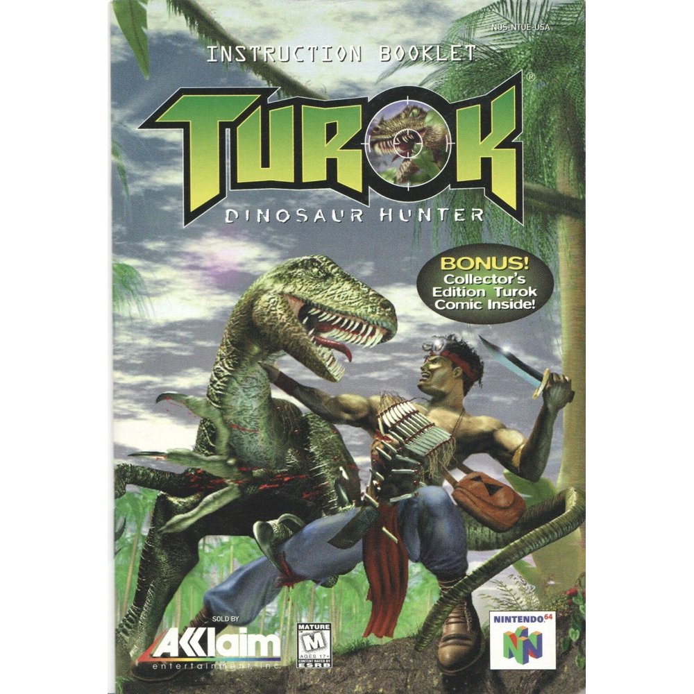 Nintendo 64 Turok Dinosaur Hunter Instruction Booklet Manual - Walmart