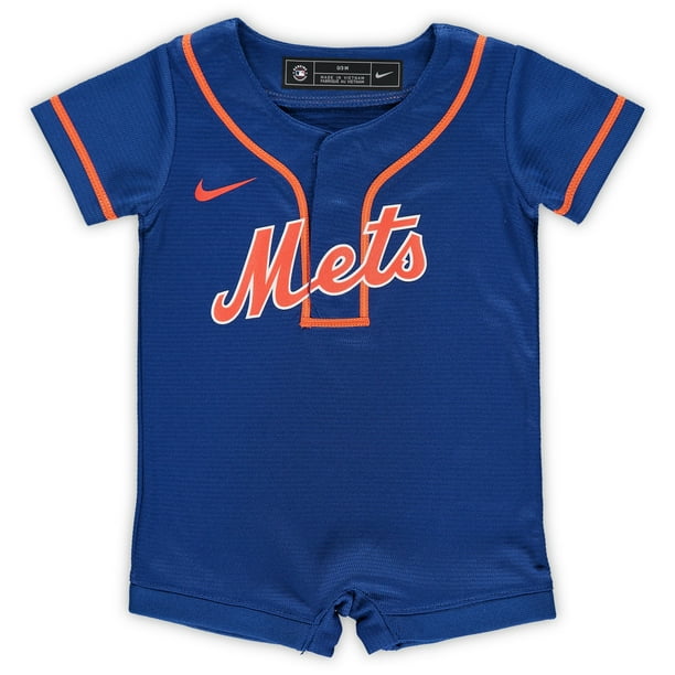 Nike New York Mets Nike Newborn & Infant Official Jersey Romper Royal